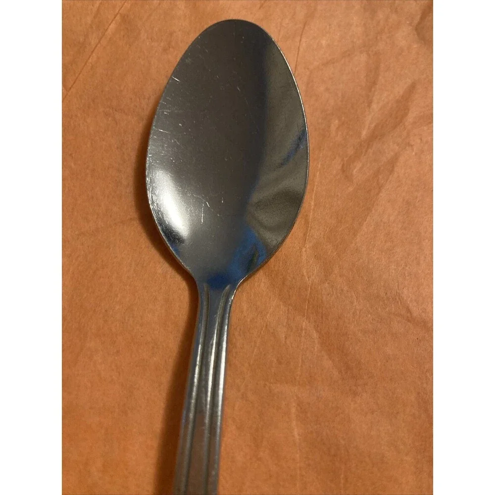 Wallace Silver DELUXE DOMINION Stainless Flatware 3 Teaspoons 6” China Lot Of 3 - Picture 3 of 5